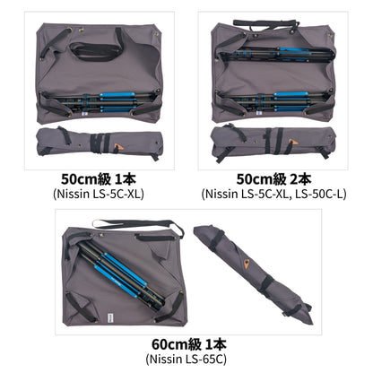 帆布ロールバッグ（ライトスタンド収納ケース, 綿100%帆布製, ロールアップ式, ウェイトバッグ兼用）