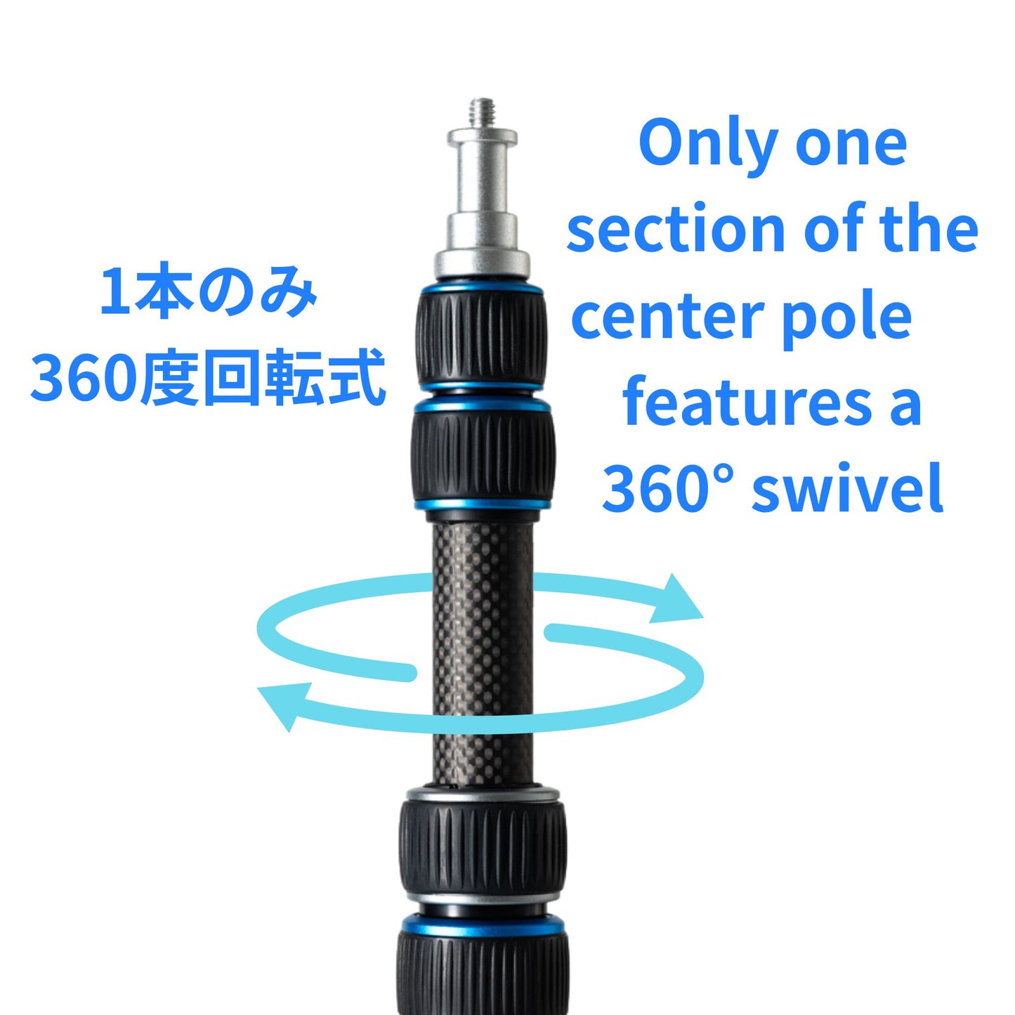 LS-6C-Pro カーボン・ライトスタンド 最上位機種アップグレード版 (脚部2段伸縮・大径化により安定性向上) スーパーライトスタンド