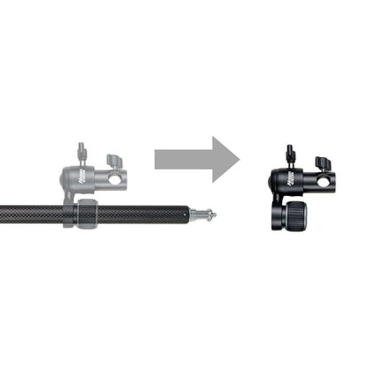 スーパーレフホルダー RH-100C-R II カーボン製レフ板ホルダー 取り外し可能なクリップとダボ受け