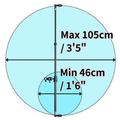 スーパーレフホルダー RH-100C-R II カーボン製レフ板ホルダー 取り外し可能なクリップとダボ受け