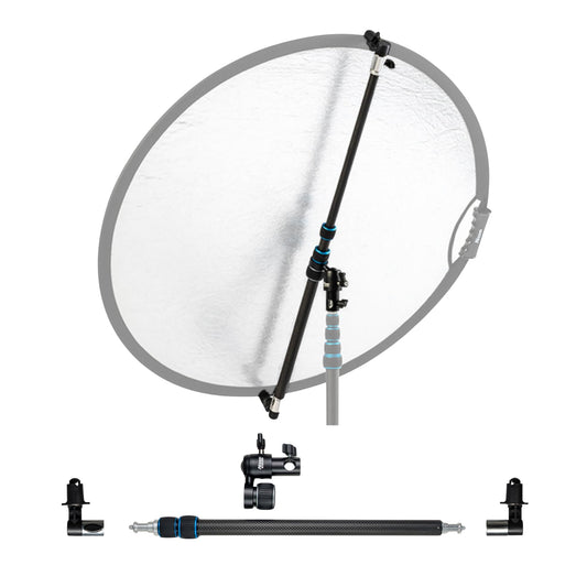 スーパーレフホルダー RH-100C-R II カーボン製レフ板ホルダー 取り外し可能なクリップとダボ受け