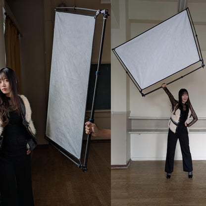 スーパーレフホルダー RH-100C-R II カーボン製レフ板ホルダー 取り外し可能なクリップとダボ受け