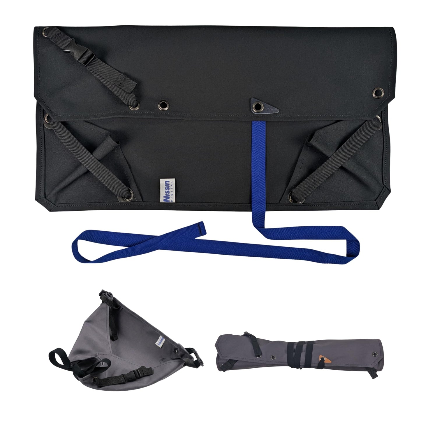 帆布ロールバッグ（ライトスタンド収納ケース, 綿100%帆布製, ロールアップ式, ウェイトバッグ兼用）